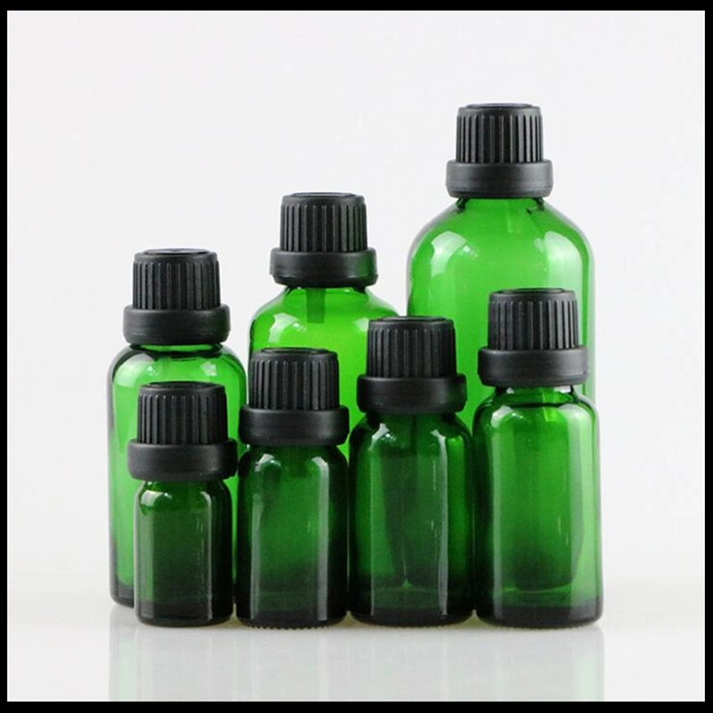 Cosmetic Essential Oil Green Glass Bottle 20ml Glass Dropper