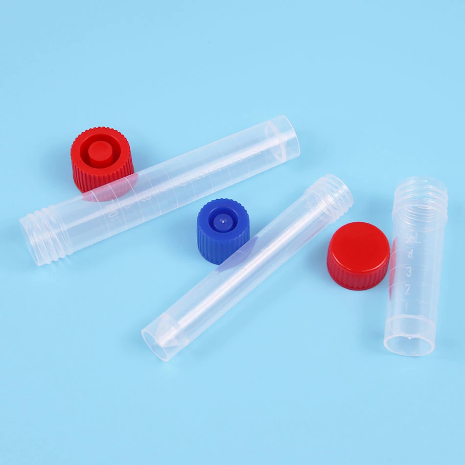 Separate Red Screw Cap Self-Standing PP 10ml Transport Sample Collection Tube Viral Transport Vial Medium Vial Vtm Empt