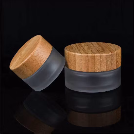 50g 대나무 유리 화장품 포장 병 항아리